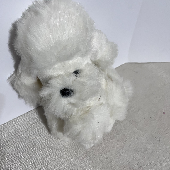 White Poodle Puppy Dog Plush Arts Toys Vintage 1990 Korea stuffed animal 10" - Picture 2 of 5